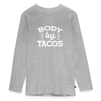 Taco - Teenager Premium Bio Langarmshirt - Grau meliert - Vorne