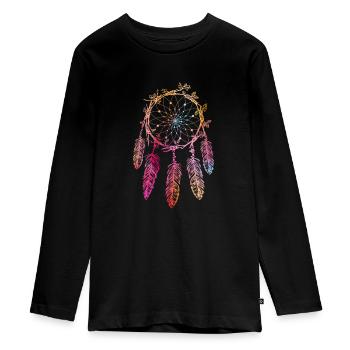 Indien - T-shirt manches longues Premium Ado - noir - Devant - AI Model Kid Female (0cm)