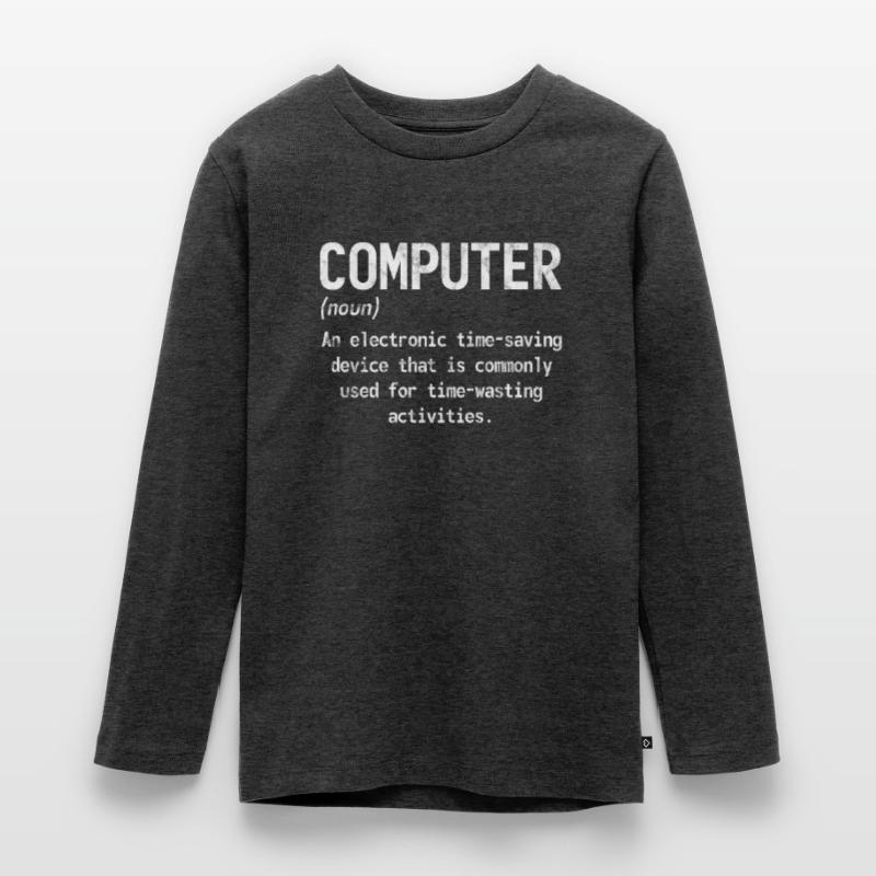Computer Nerd PC Programmierer Informatik Geschenk Teenager Premium Bio Langarmshirt