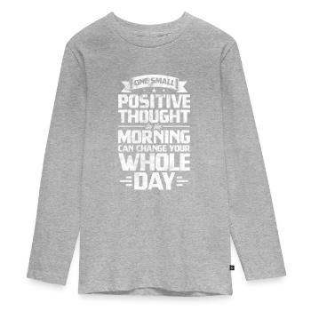Motivation Motiver Carrière Dire Cadeau - T-shirt manches longues Premium Ado - gris chiné - Devant