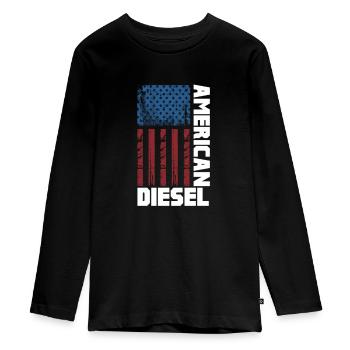 Diesel America USA Auto Tuning Cadeau d’essence - T-shirt manches longues Premium Ado - noir - Devant - AI Model Kid Female (0cm)