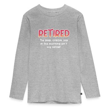 Retirement - Teenager Premium Organic Long Sleeve Shirt - heather grey - Front