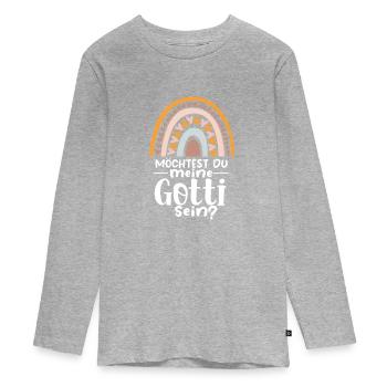 Marraine - T-shirt manches longues Premium Ado - gris chiné - Devant