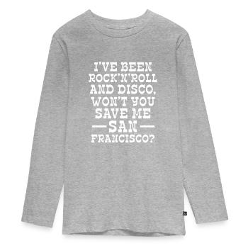 San Francisco - T-shirt manches longues Premium Ado - gris chiné - Devant