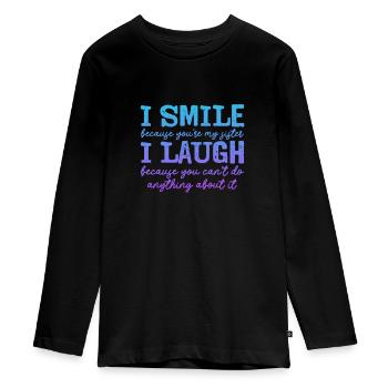 Soeur - T-shirt manches longues Premium Ado - noir - Devant - AI Model Kid Female (0cm)