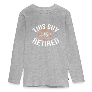 Retirement - Teenager Premium Organic Long Sleeve Shirt - heather grey - Front