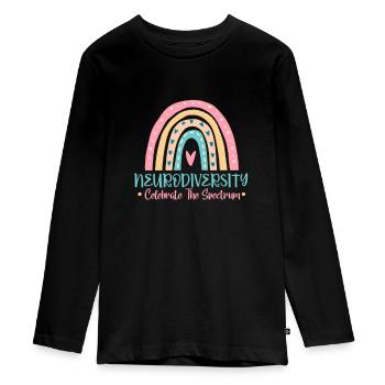 TDAH TDAH Cadeau de déficit de l’attention - T-shirt manches longues Premium Ado - noir - Devant - AI Model Kid Female (0cm)
