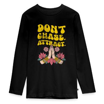Méditation - T-shirt manches longues Premium Ado - noir - Devant - AI Model Kid Female (0cm)