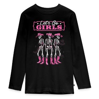 Enterrement de vie de jeune fille mariée - T-shirt manches longues Premium Ado - noir - Devant - AI Model Kid Female (0cm)