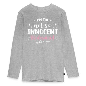 Enterrement de vie de jeune fille mariée - T-shirt manches longues Premium Ado - gris chiné - Devant