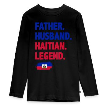 Vacances Haïti Caraïbes - T-shirt manches longues Premium Ado - noir - Devant - AI Model Kid Female (0cm)