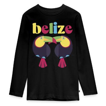Belize Latino Belizer Belizerin Maya Geschenk - Teenager Premium Bio Langarmshirt - Schwarz - Vorne - AI Model Kid Female (0cm)