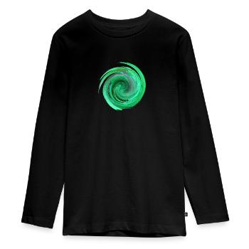 Depokit Universe Mill - T-shirt manches longues Premium Ado - noir - Devant - AI Model Kid Female (0cm)