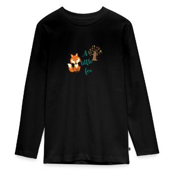 Un petit renard - T-shirt manches longues Premium Ado - noir - Devant - AI Model Kid Female (0cm)