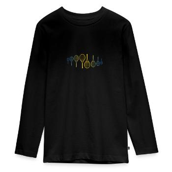Tennis - Teenager Premium Bio Langarmshirt - Schwarz - Vorne - AI Model Kid Female (0cm)