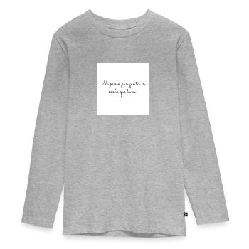 Self-confidence - Teenager Premium Organic Long Sleeve Shirt - heather grey - Front