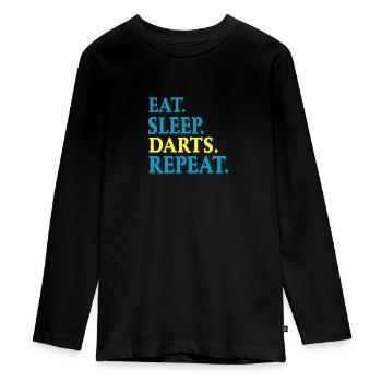 Fléchettes - T-shirt manches longues Premium Ado - noir - Devant - AI Model Kid Female (0cm)