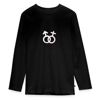 Symboles de genre - T-shirt manches longues Premium Ado - noir - Devant - AI Model Kid Female (0cm)