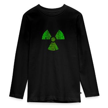 Radioactive - Grunge Texture - Teenager Premium Organic Long Sleeve Shirt - black - Front - AI Model Kid Female (0cm)