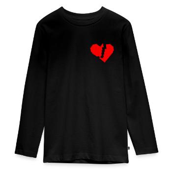 Broken Heart - Das gebrochene Herz - Teenager Premium Bio Langarmshirt - Schwarz - Vorne - AI Model Kid Female (0cm)