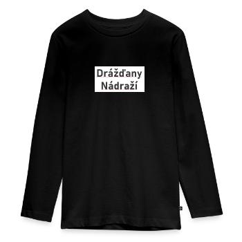 Drazdany-Nadrazi - Teenager Premium Bio Langarmshirt - Schwarz - Vorne - AI Model Kid Female (0cm)