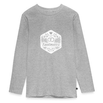 Partenaire des amis de Soulmate - T-shirt manches longues Premium Ado - gris chiné - Devant