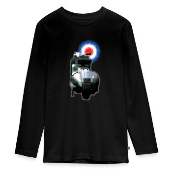 Roller - Teenager Premium Bio Langarmshirt - Schwarz - Vorne - AI Model Kid Female (0cm)