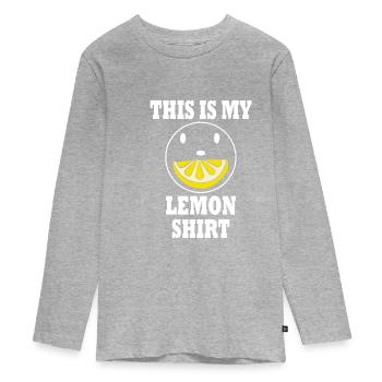 Jus de citron Ironic Dicton Lemonade Fruits - T-shirt manches longues Premium Ado - gris chiné - Devant