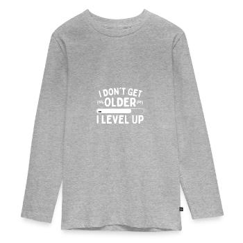 Gaming - Teenager Premium Organic Long Sleeve Shirt - heather grey - Front