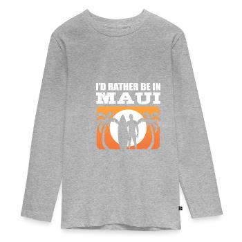 Be in Maui Vacationers Poison - Teenager Premium Organic Long Sleeve Shirt - heather grey - Front