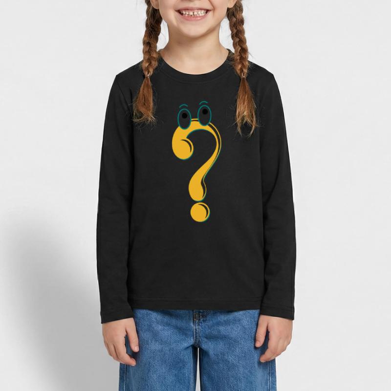 Fragezeichen Figur Symbol Idee Geschenk Comic Teenager Premium Bio Langarmshirt