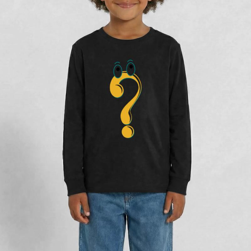 Fragezeichen Figur Symbol Idee Geschenk Comic Teenager Premium Bio Langarmshirt
