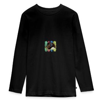 Pinguin Tier Zoo - Teenager Premium Bio Langarmshirt - Schwarz - Vorne - AI Model Kid Female (0cm)