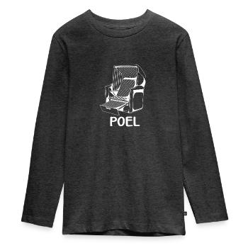 CHAISE POEL BEACH - T-shirt manches longues Premium Ado - anthracite chiné - Devant - AI Model Kid Female (0cm)
