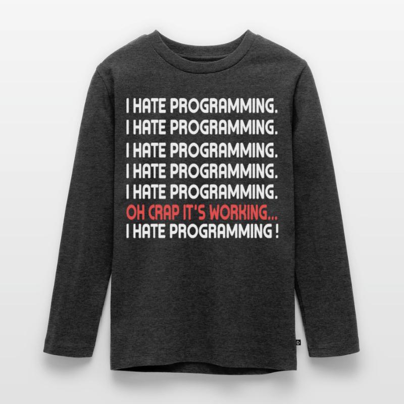 PC Programmieren Coden Programm Internet Computer Teenager Premium Bio Langarmshirt