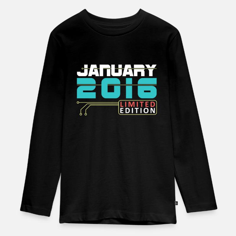 Janvier 2016 - Anniversaire en janvier - T-shirt manches longues Premium Ado - noir