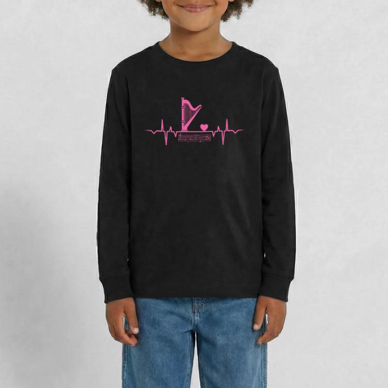 Harp Player Harp Player String Strings Harp Teenager Premium Organic Long Sleeve Shirt