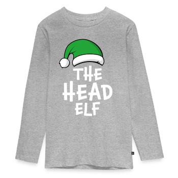 Le chef elfe - T-shirt manches longues Premium Ado - gris chiné - Devant