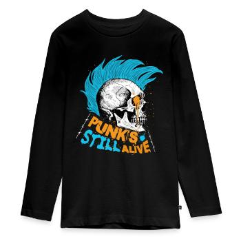 Punk's still alive - punk rock homme ado français - T-shirt manches longues Premium Ado - noir - Devant - AI Model Kid Female (0cm)