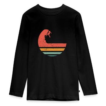Bloc de bloc - T-shirt manches longues Premium Ado - noir - Devant - AI Model Kid Female (0cm)