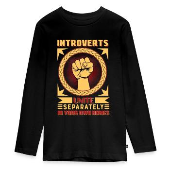 Geeks et nerds disant - T-shirt manches longues Premium Ado - noir - Devant - AI Model Kid Female (0cm)