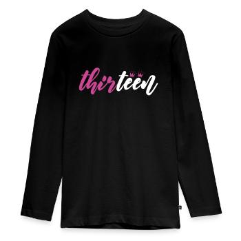 13. Geburtstag Teenager - T-shirt manches longues Premium Ado - noir - Devant - AI Model Kid Female (0cm)