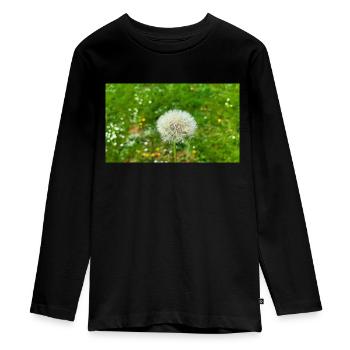 Pissenlit - T-shirt manches longues Premium Ado - noir - Devant - AI Model Kid Female (0cm)
