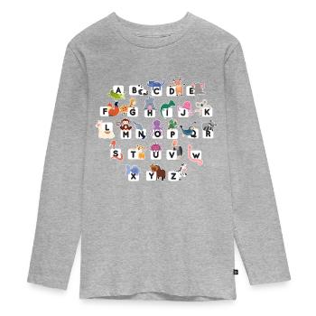 Lustiges Alligatorliebhaber-krokodil-gator-zootier - Teenager Premium Bio Langarmshirt - Grau meliert - Vorne