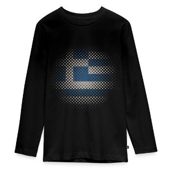 Grèce drapeau utilisé points de vue Athènes Crète - T-shirt manches longues Premium Ado - noir - Devant - AI Model Kid Female (0cm)