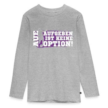 City Aue Erzgebirge combats de relégation de football - T-shirt manches longues Premium Ado - gris chiné - Devant