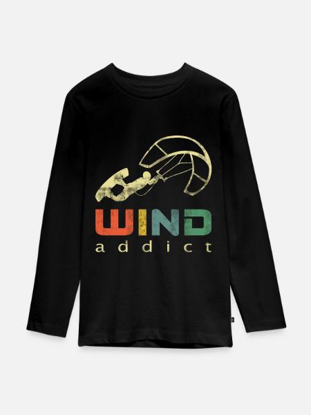 Kite Kiteboard Kitesurfer - Teenager Premium Bio Langarmshirt - Schwarz