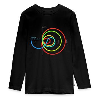 Zeta - Re=1/2 - avec coordonnées - Lignes - T-shirt manches longues Premium Ado - noir - Devant - AI Model Kid Female (0cm)