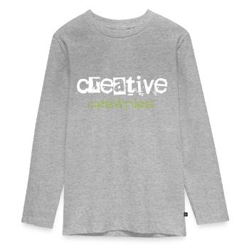 artistic creative nature designer theatre - Teenager Premium Organic Long Sleeve Shirt - heather grey - Front