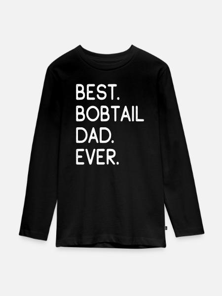 Bobtail Dad - Teenager Premium Bio Langarmshirt - Schwarz